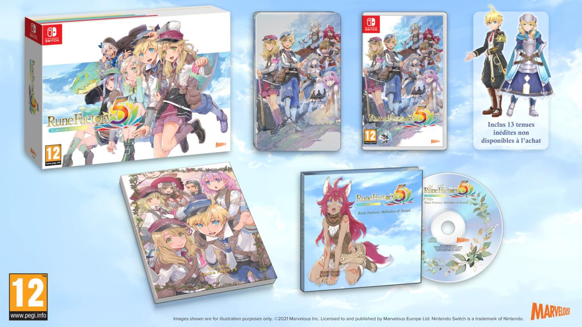 Rune Factory 5 Limited Edition Nintendo SWITCH + Plushie Offerte - Jeux Vidéo Physique - MARVELOUS - Shop Just for Games