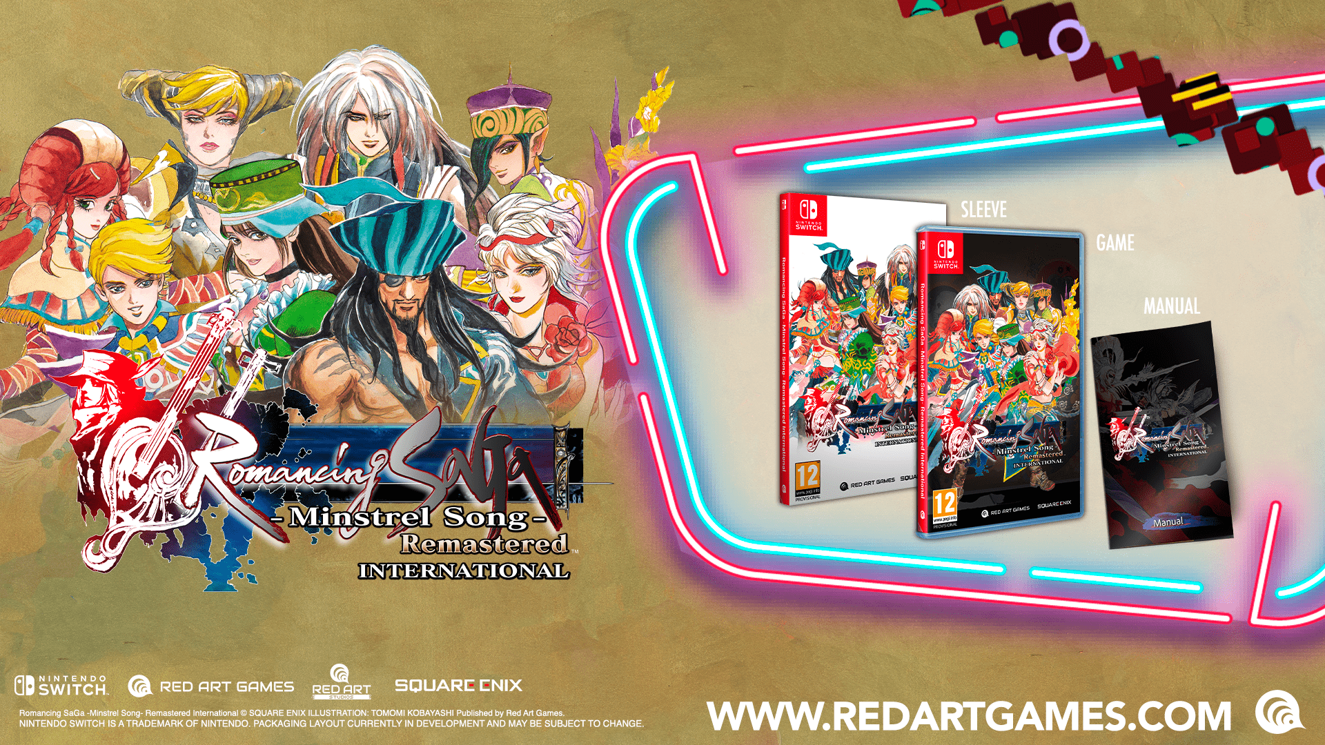 Romancing SaGa Minstrel Song Remastered International Nintendo Switch - Jeux Vidéo Physique - Red Art Games - Shop Just for Games