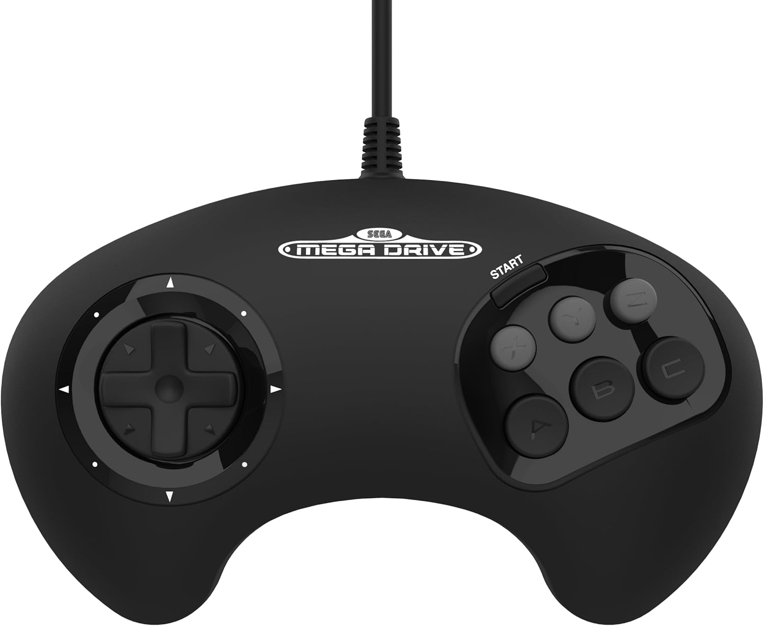 Retro - bit - Manette Filaire Noire BIG6 Sega Mega Drive & Genesis - Port d'origine - Manettes - retro - bit - Shop Just for Games