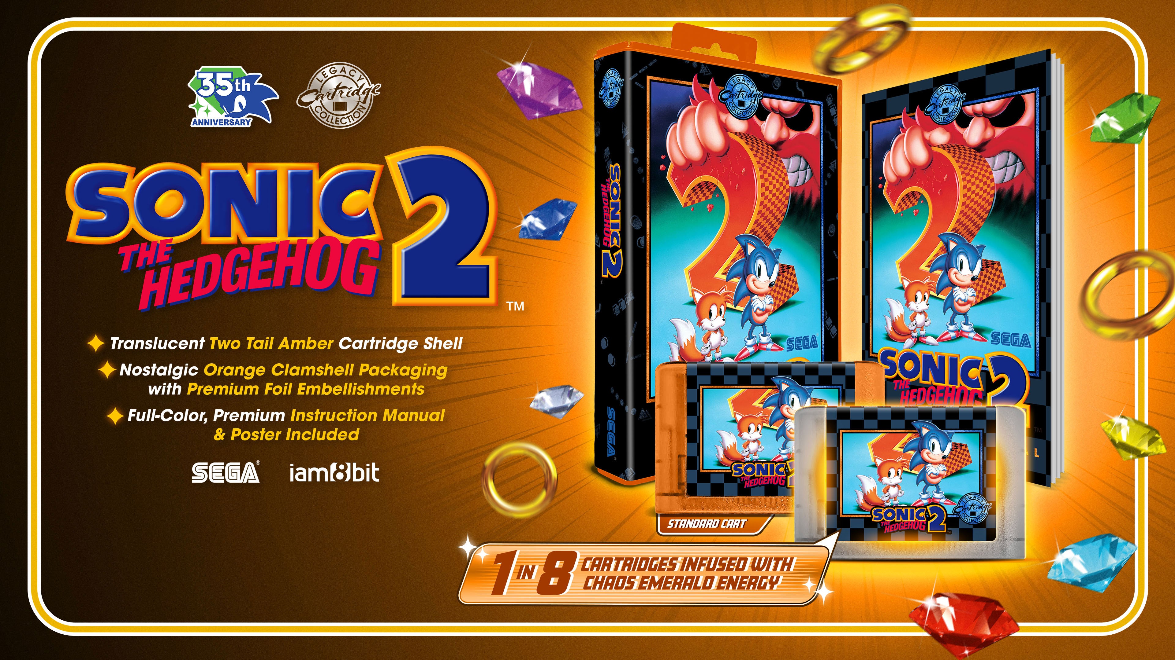 Sonic the Hedgehog 2 - 35th Anniversary Legacy Collection - Cartouche GENESIS NTSC - iam8bit