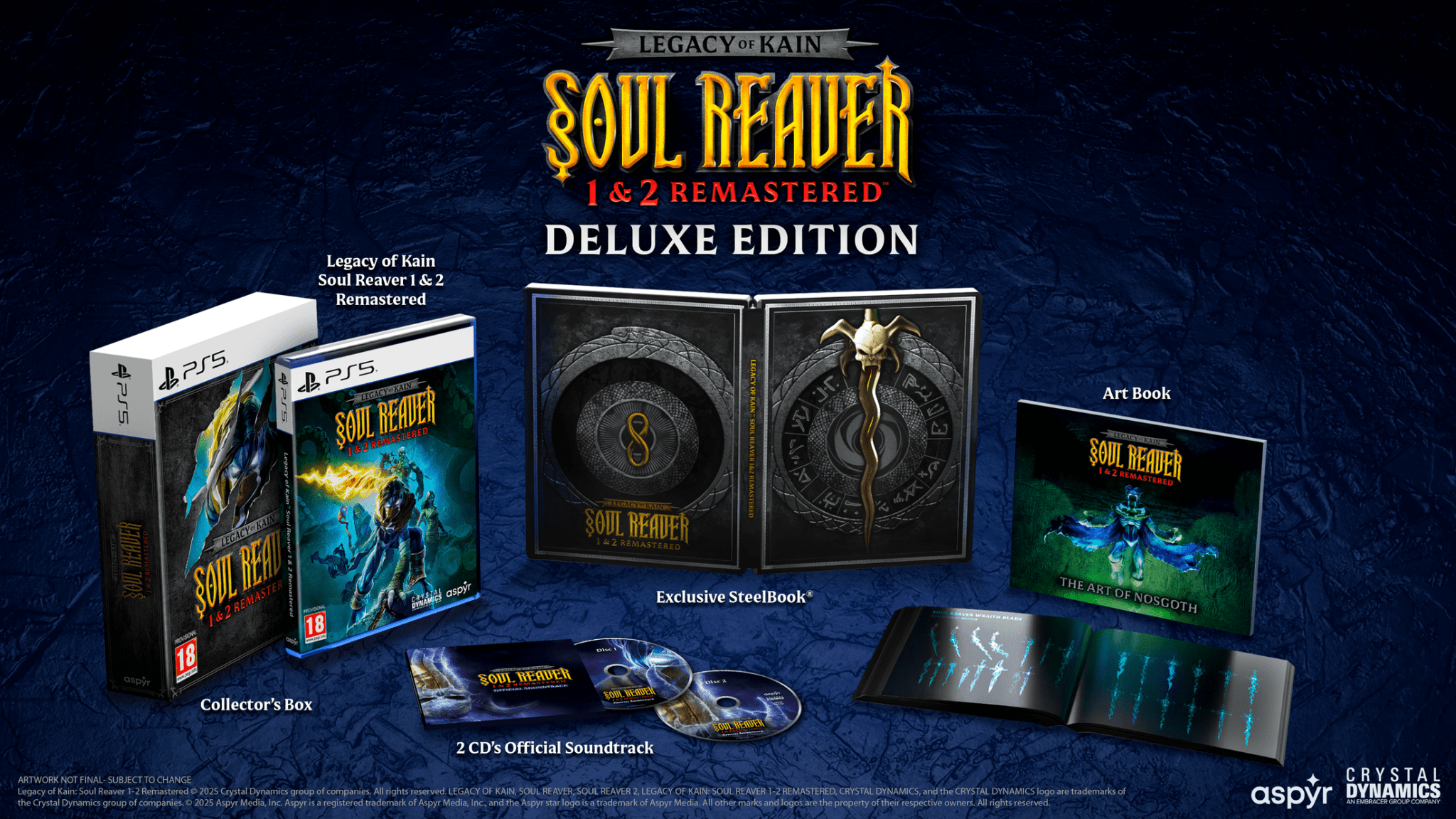 Legacy of Kain Soul Reaver 1&2 Remastered Deluxe Edition PS5 - Jeux Vidéo Physique - UIE - Shop Just for Games