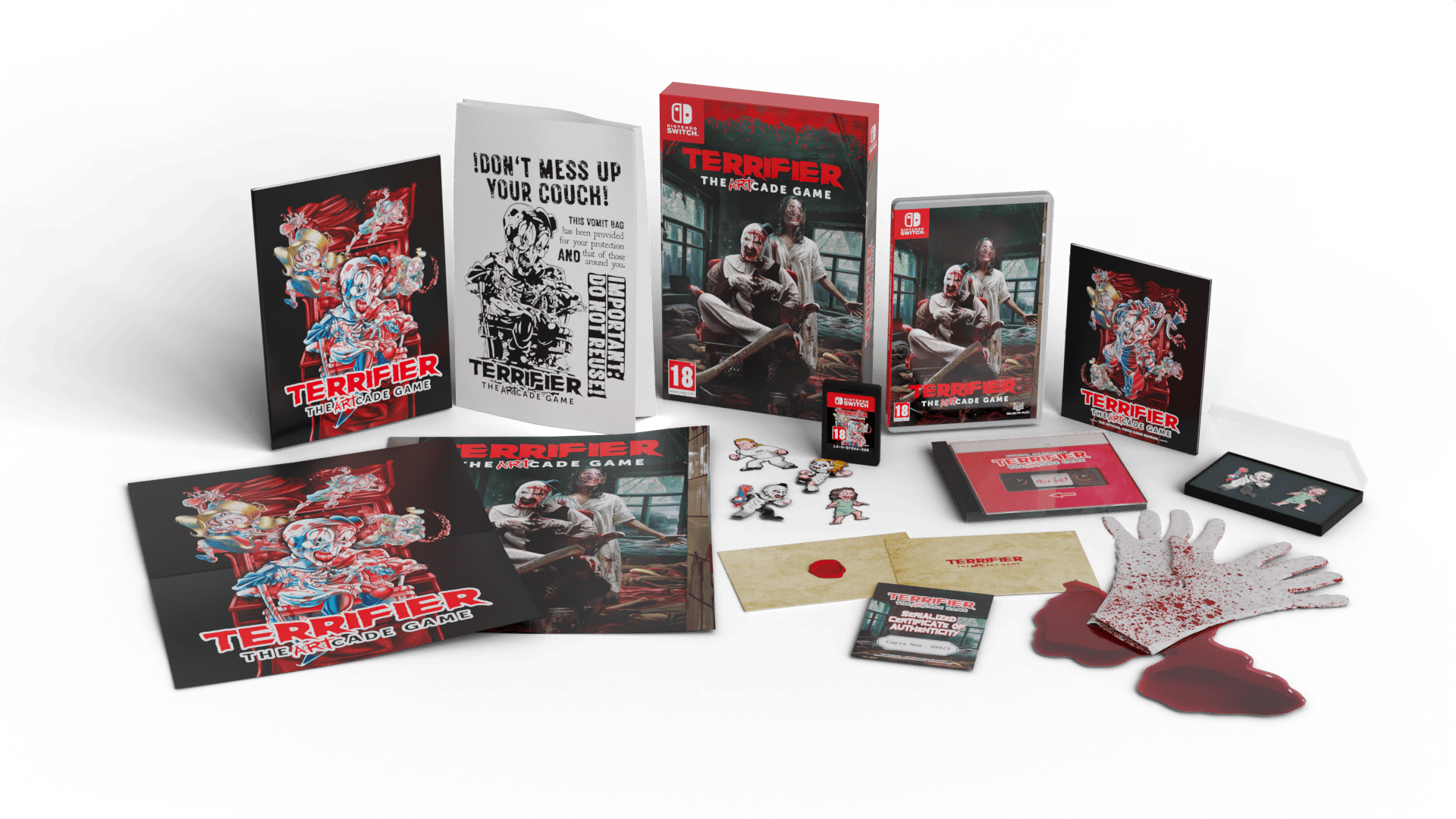 Terrifier The ARTcade Game Collector's Edition Switch + BONUS - Jeux Vidéo Physique - Shop Just for Games - Shop Just for Games