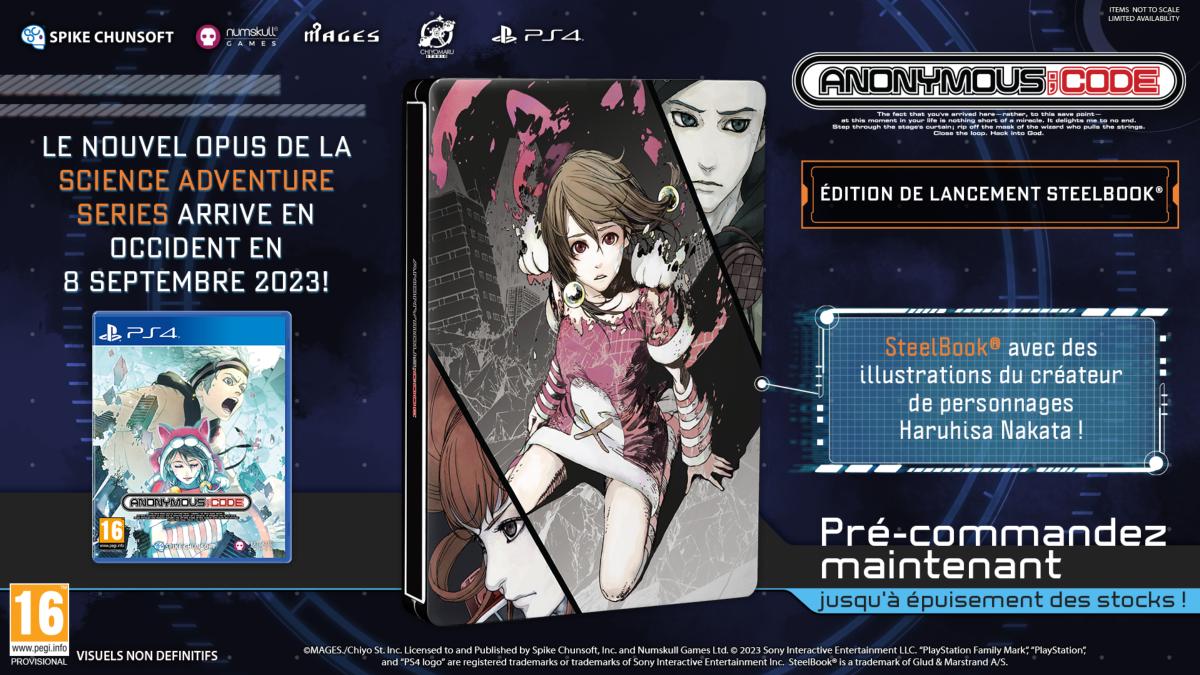 Anonymous Code SteelBook Launch Edition PS4 - Jeux Vidéo Physique - NUMSKULL - Shop Just for Games
