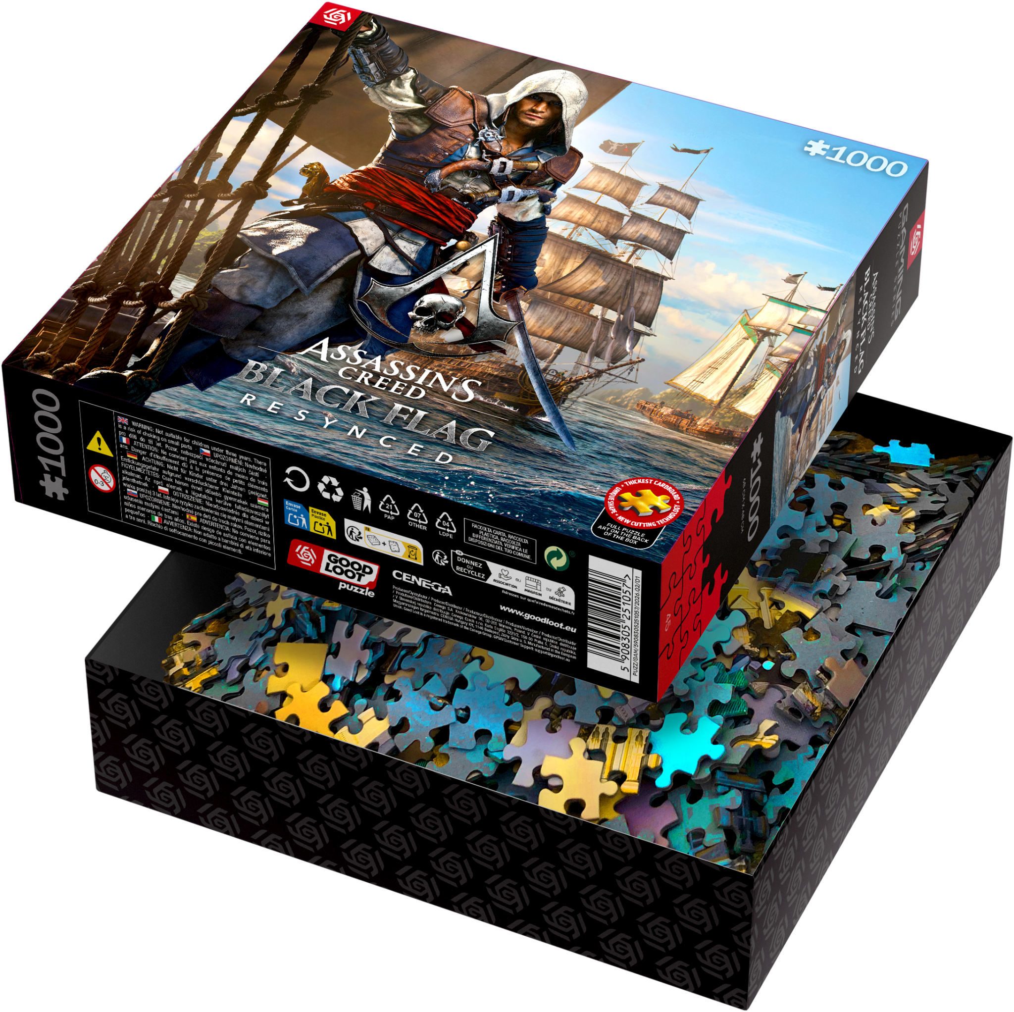 Assassin's Creed Black Flag Resynced Puzzle 1000 pièces - Puzzles - CENEGA - Shop Just for Games