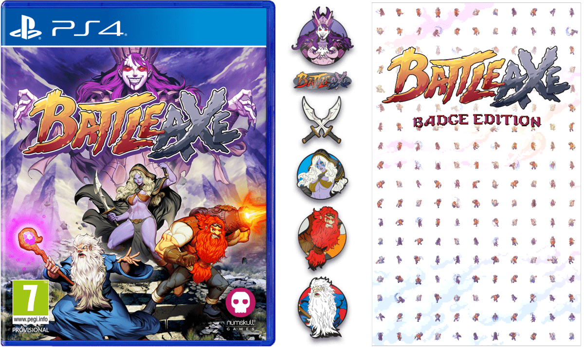 Battle Axe Badge Edition PS4 - Jeux Vidéo Physique - NUMSKULL - Shop Just for Games