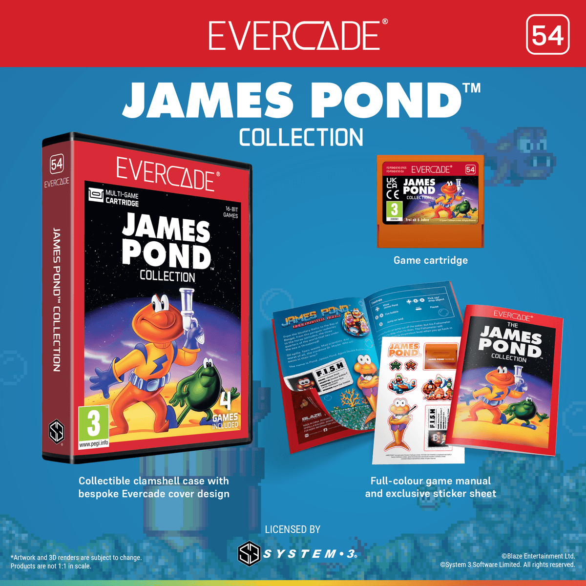 Blaze Evercade - James Pond Collection - Cartouche n°54 - Jeux Rétro - Evercade - Shop Just for Games