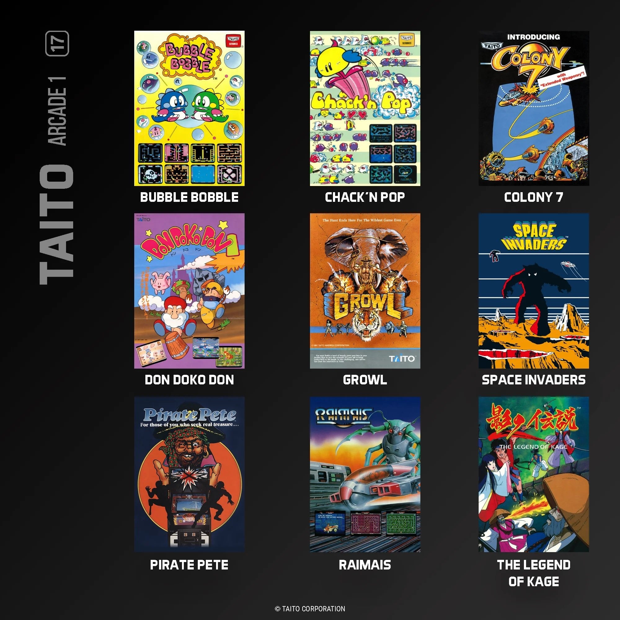 Blaze Evercade - TAITO Arcade Collection 1 - Cartouche n°17 - Jeux Rétro - Evercade - Shop Just for Games