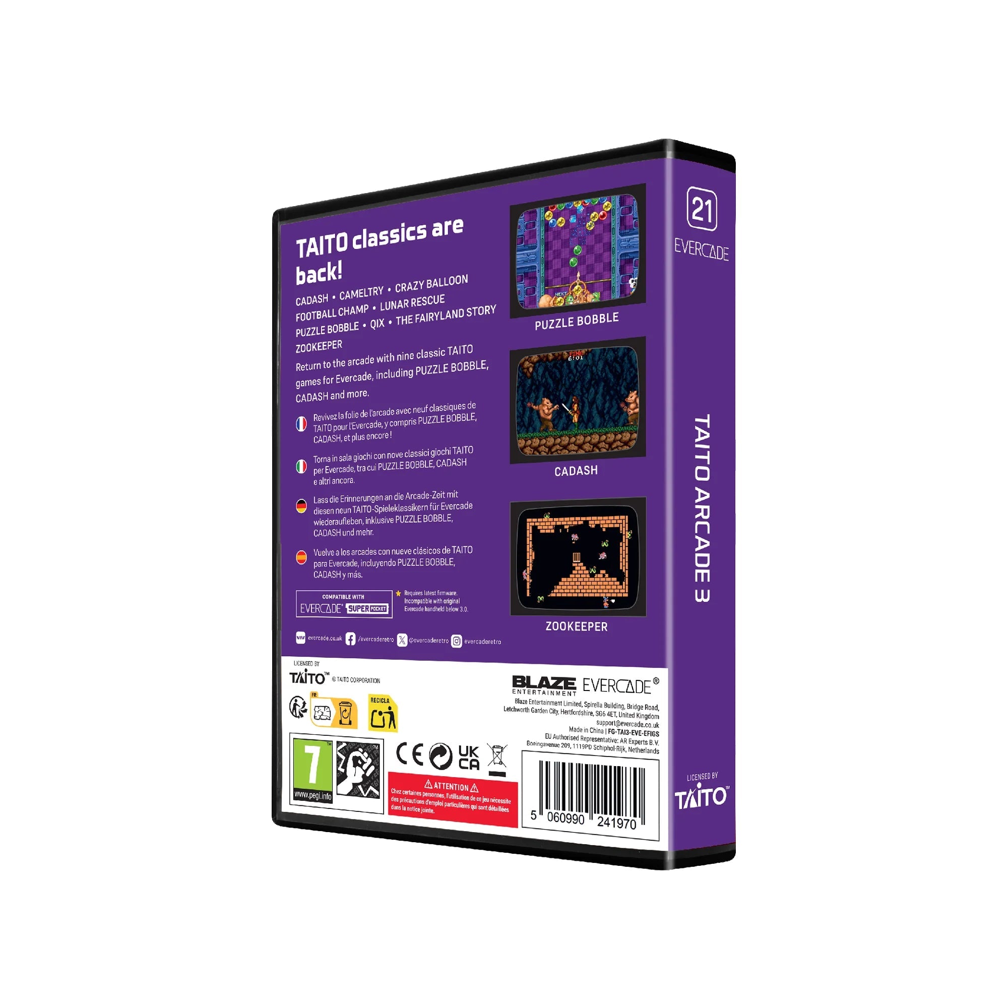 Blaze Evercade - TAITO Arcade Collection 3 - Cartridge n°21