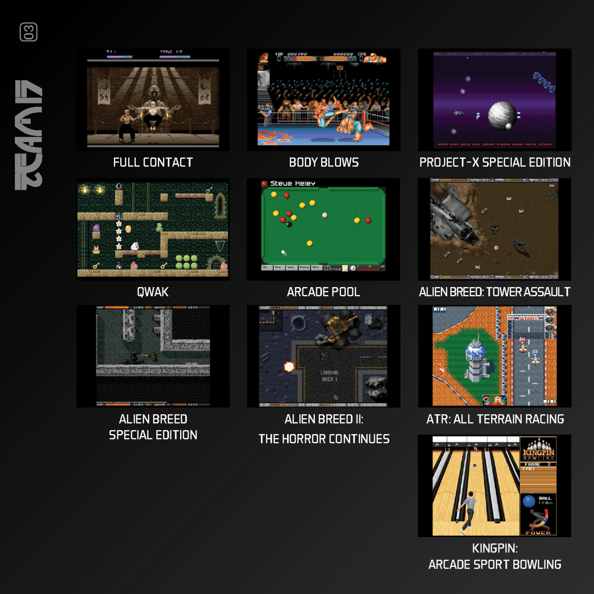 Blaze Evercade - Team 17 Amiga Collection 1 - Cartouche "Home Computers" n° 03 - Jeux Rétro - Evercade - Shop Just for Games
