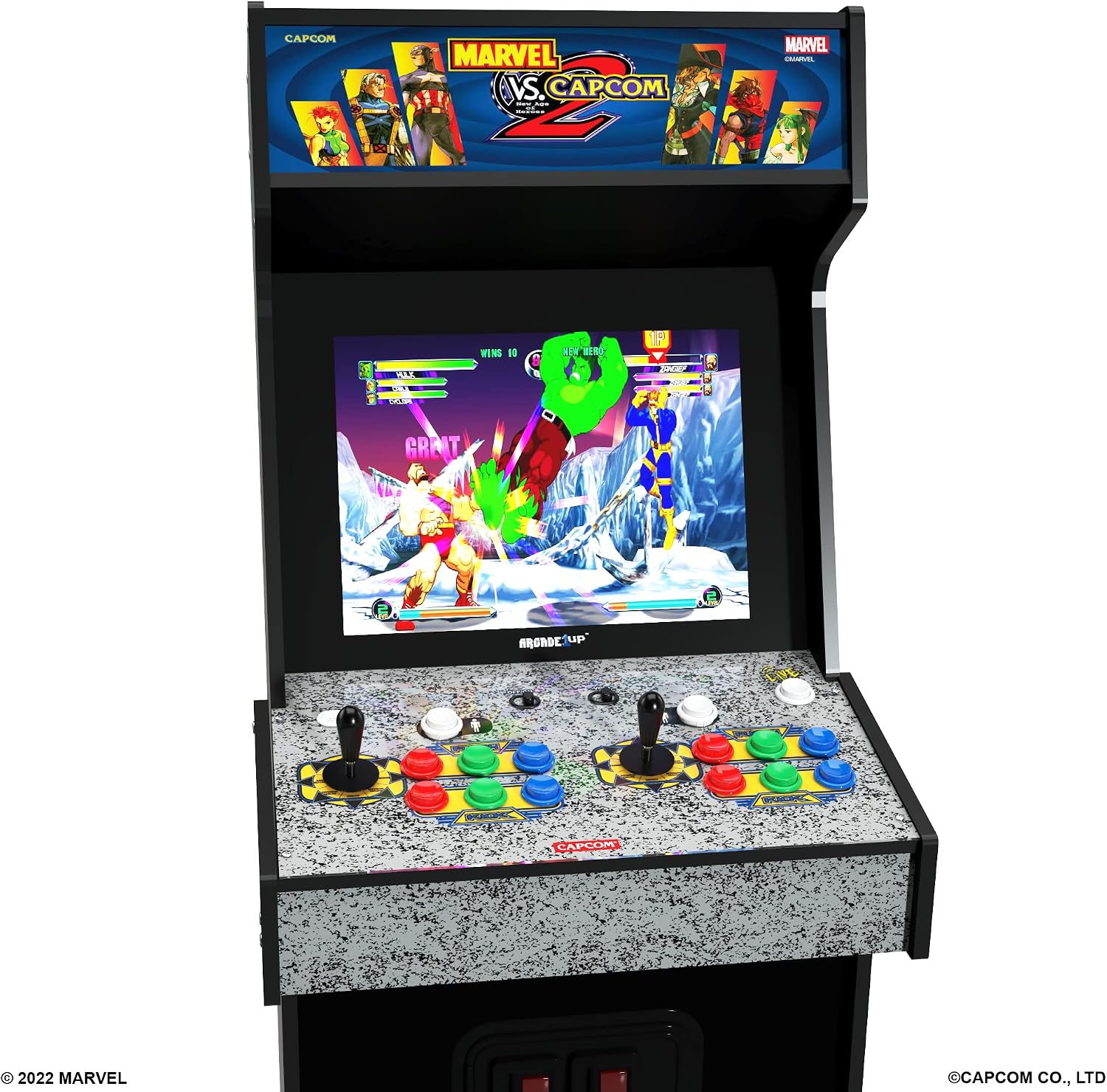 Arcade1Up Marvel Vs Capcom Cabinet + Matching Riser