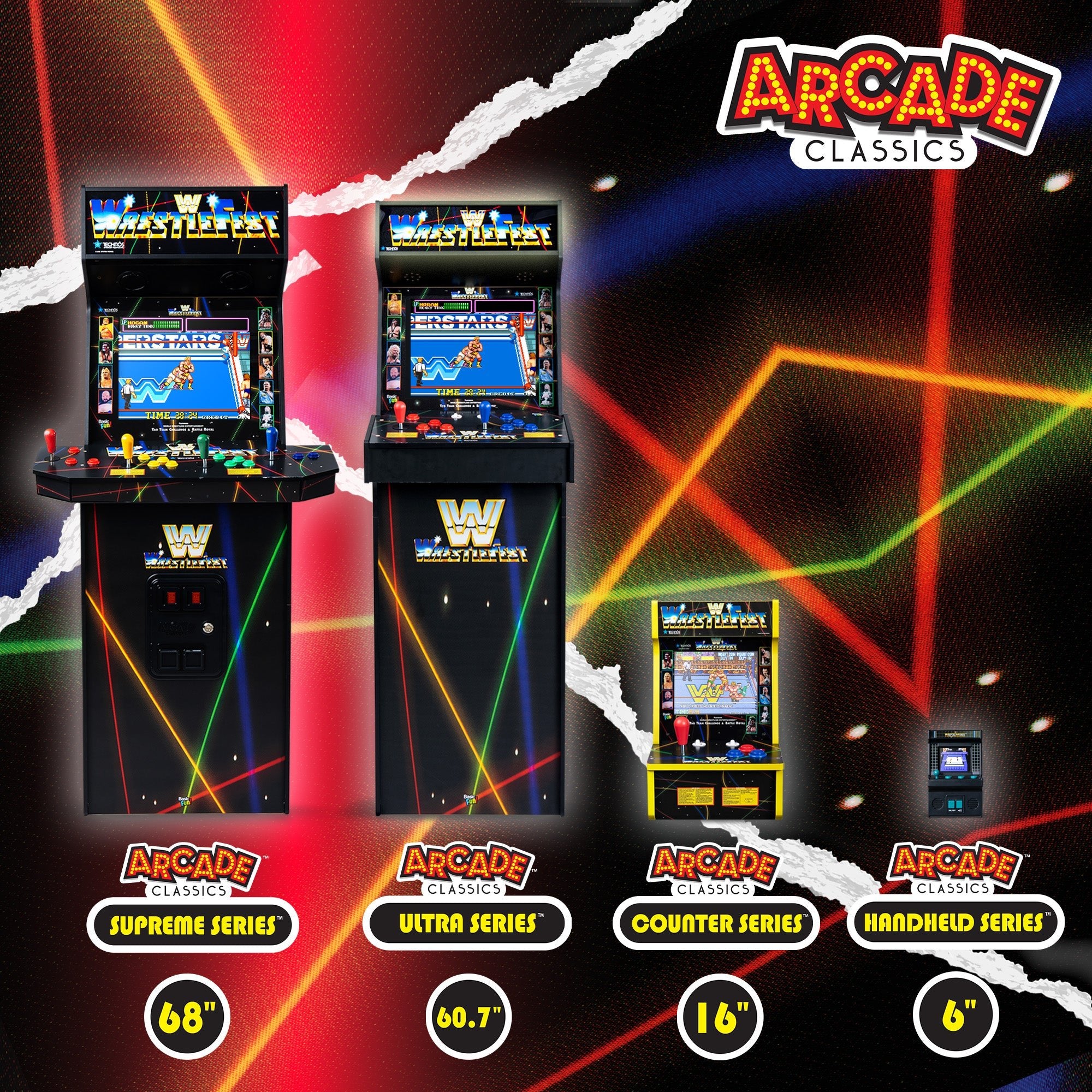 Borne WWE Wrestlefest Ultra Arcade Machine - Borne arcade - Basic Fun - Shop Just for Games