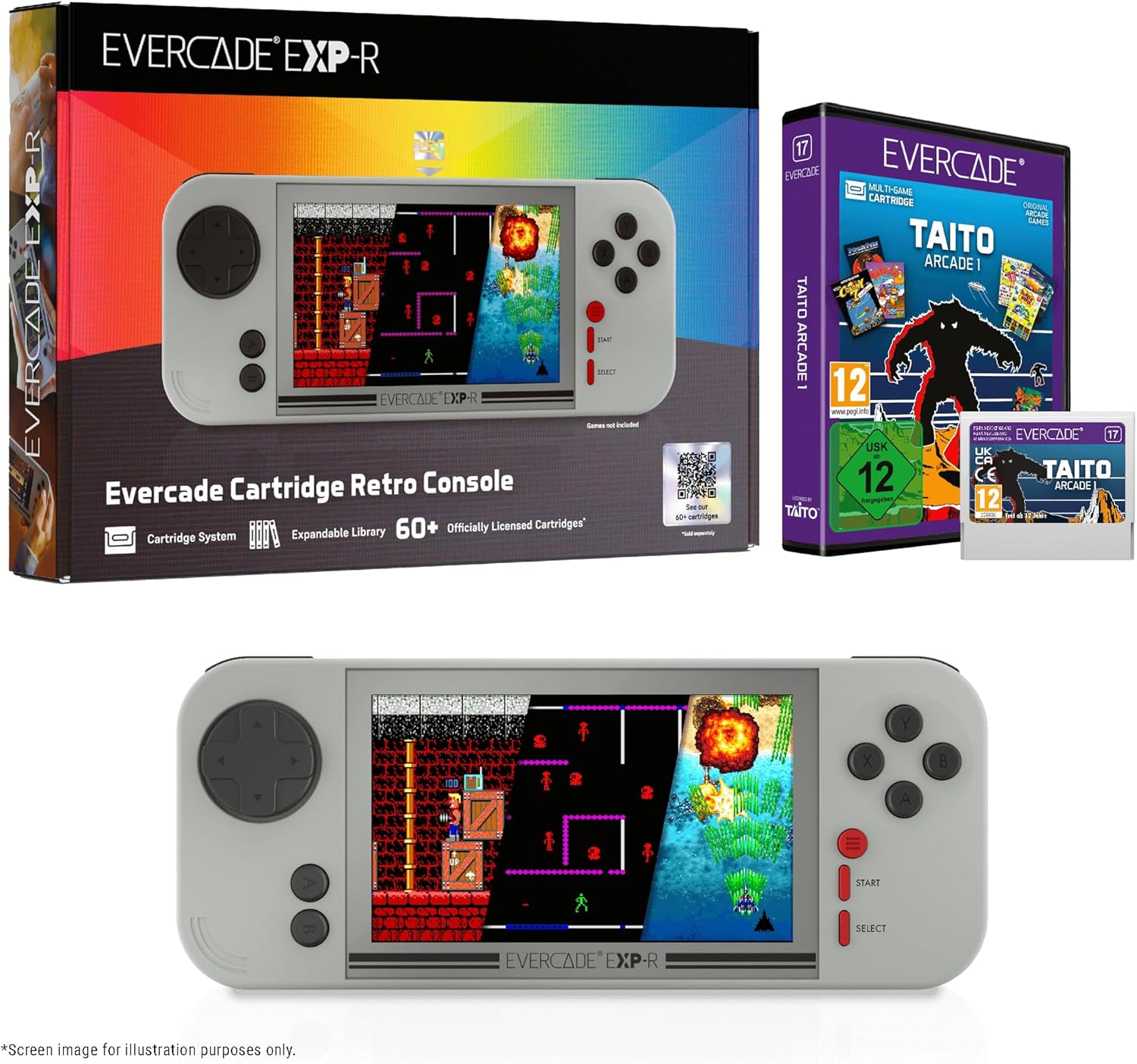 Taito Evercade EXP-R Portable Console Bundle - Retro Gaming