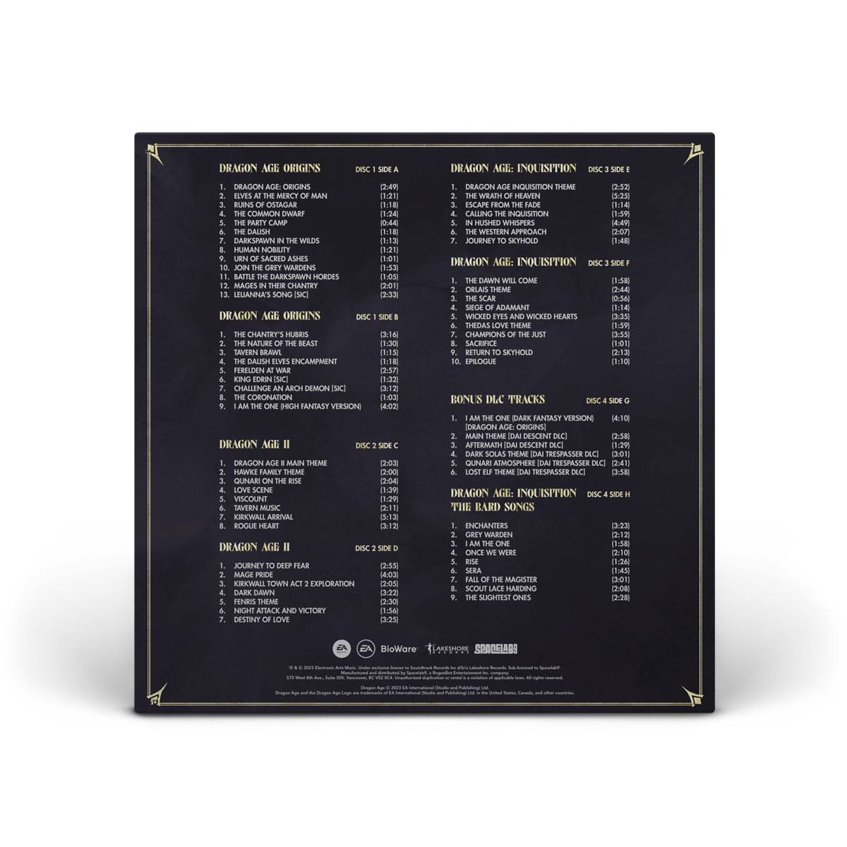Dragon Age Box Set Edition Gold Vinyle - 4LP - Vinyles - SpaceLab9 - Shop Just for Games