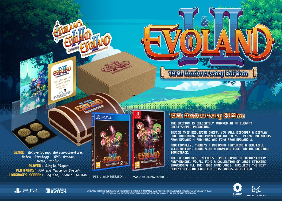 Evoland 10th Anniversary (1+2) PS4 - Jeux Vidéo Physique - SELECTA PLAY - Shop Just for Games