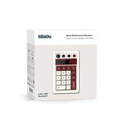 8BitDo Retro 18 Mechanical Numpad Fami Edition - Claviers - 8Bitdo - Shop Just for Games
