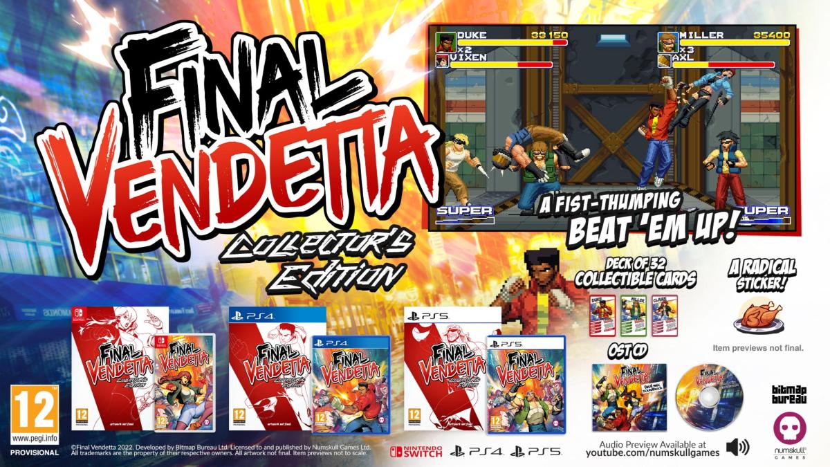 Final Vendetta Collector's Edition Nintendo SWITCH - Jeux Vidéo Physique - NUMSKULL - Shop Just for Games