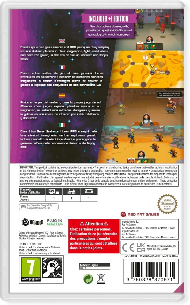 Galaxy Of Pen And Paper +1 Edition Nintendo SWITCH - Jeux Vidéo Physique - Red Art Games - Shop Just for Games