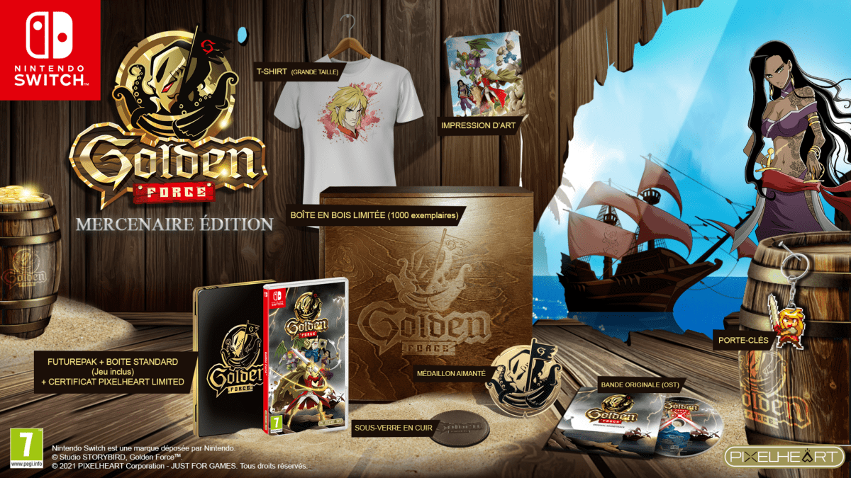 Golden Force Mercenary Edition Collector Switch - Jeux Vidéo Physique - PixelHeart - Shop Just for Games