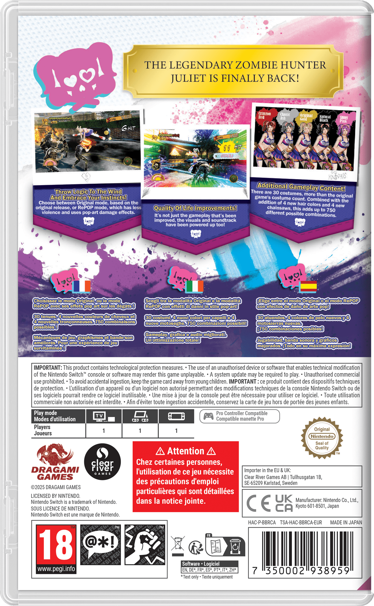 Lollipop Chainsaw RePOP SWITCH - Jeux Vidéo Physique - Clear River Games - Shop Just for Games