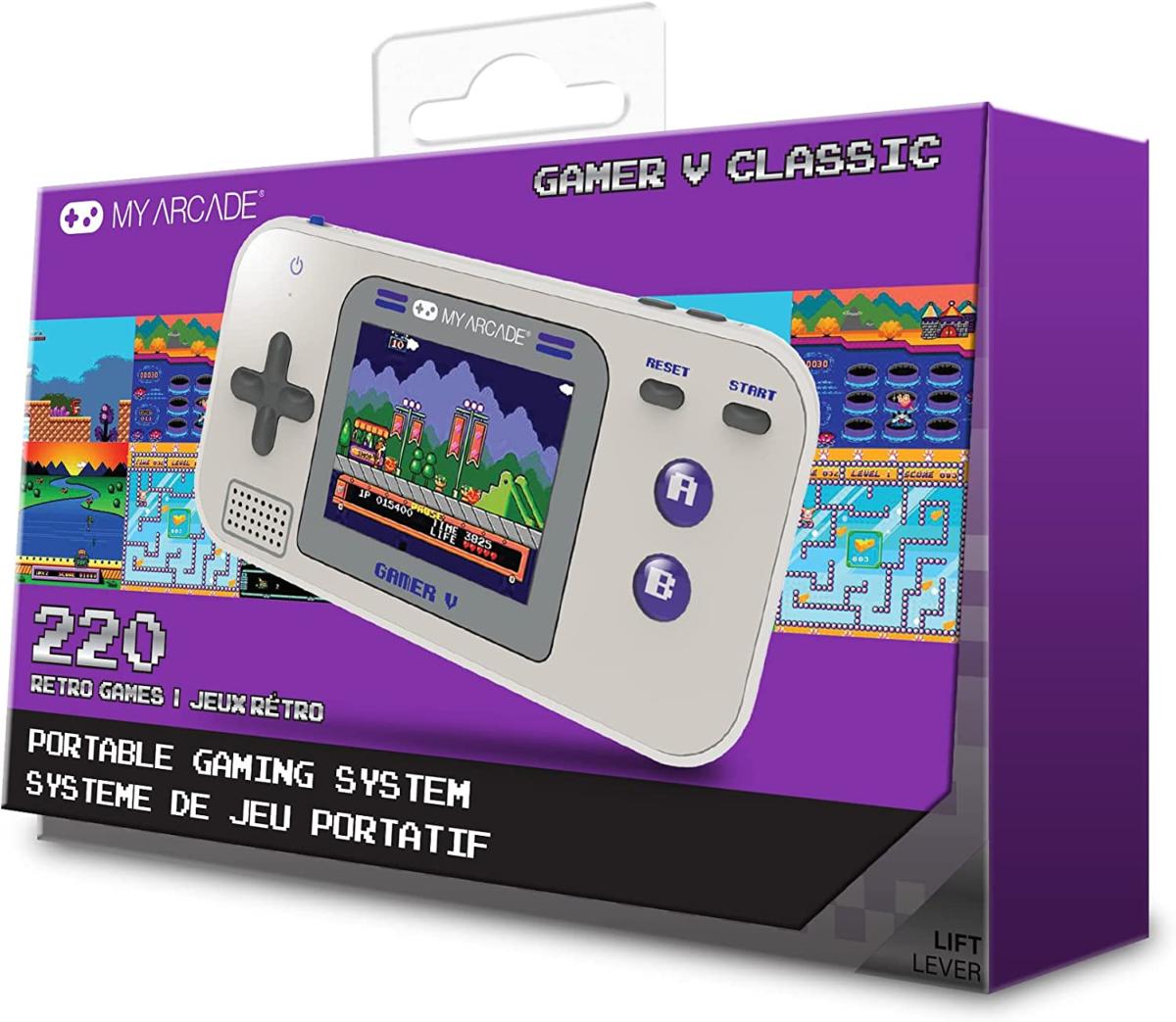 My arcade - Gamer V classique console portable gaming - Gris/violet - Console portable - My Arcade - Shop Just for Games