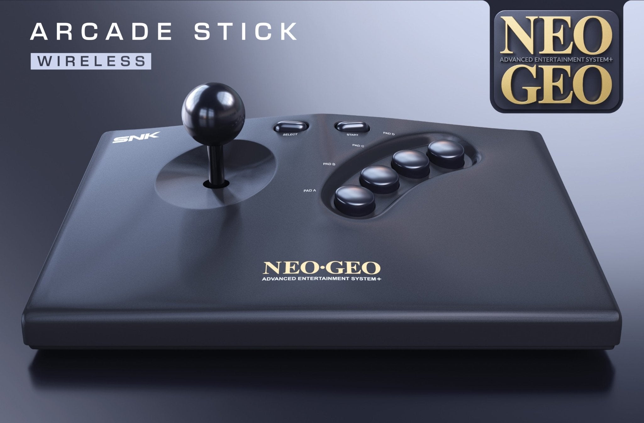NEO GEO AES+ Black Arcade Stick - Retrogaming