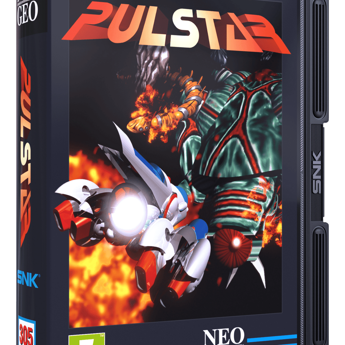 NEO GEO AES + Pulstar Game Cartridge - Retrogaming