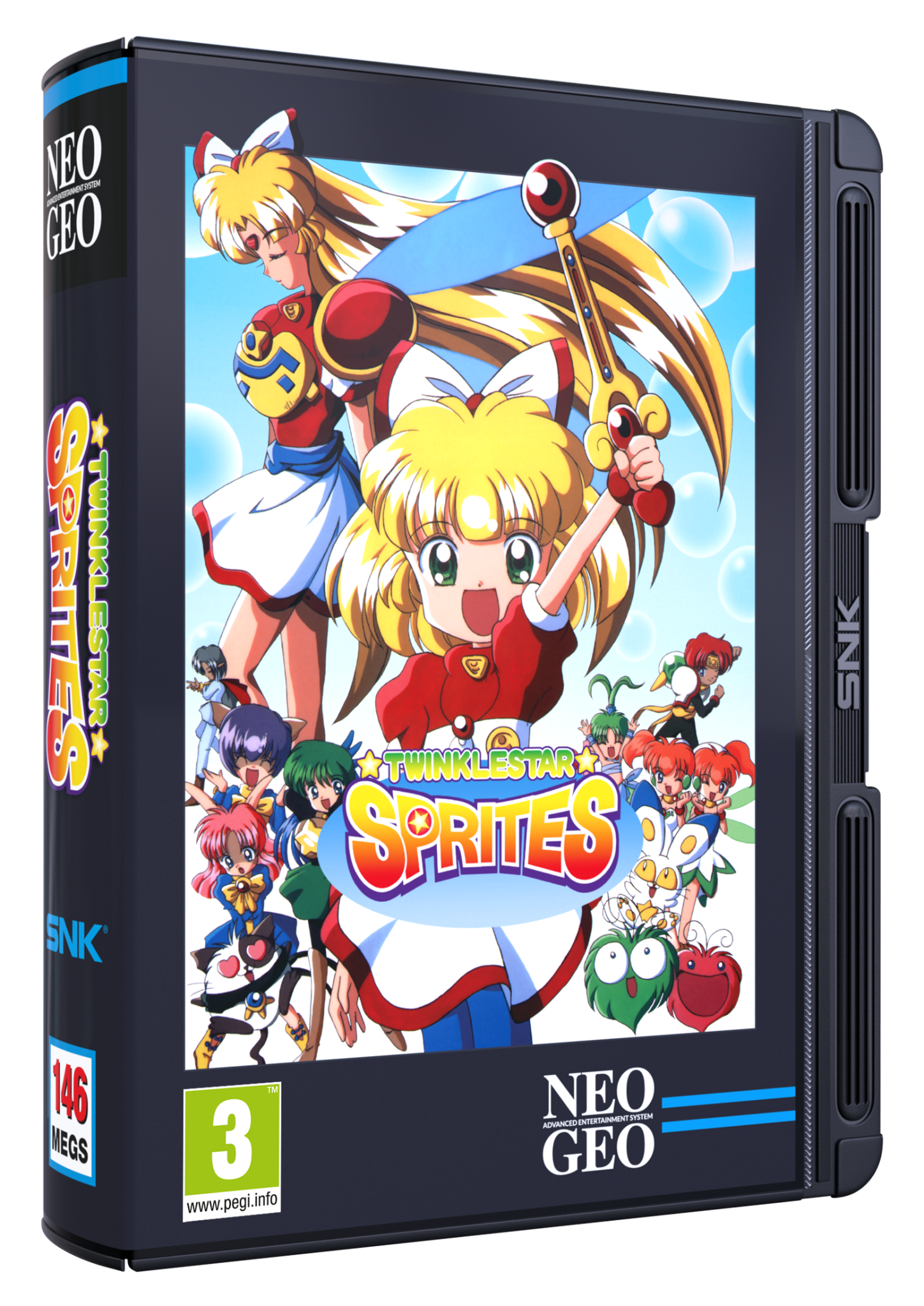 NEO GEO AES + Twinkle Star Sprites Game Cartridge - Retro Gaming