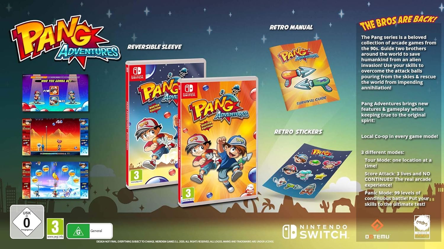Pang Adventures Buster Edition Nintendo Switch - Jeux Vidéo Physique - Meridiem - Shop Just for Games