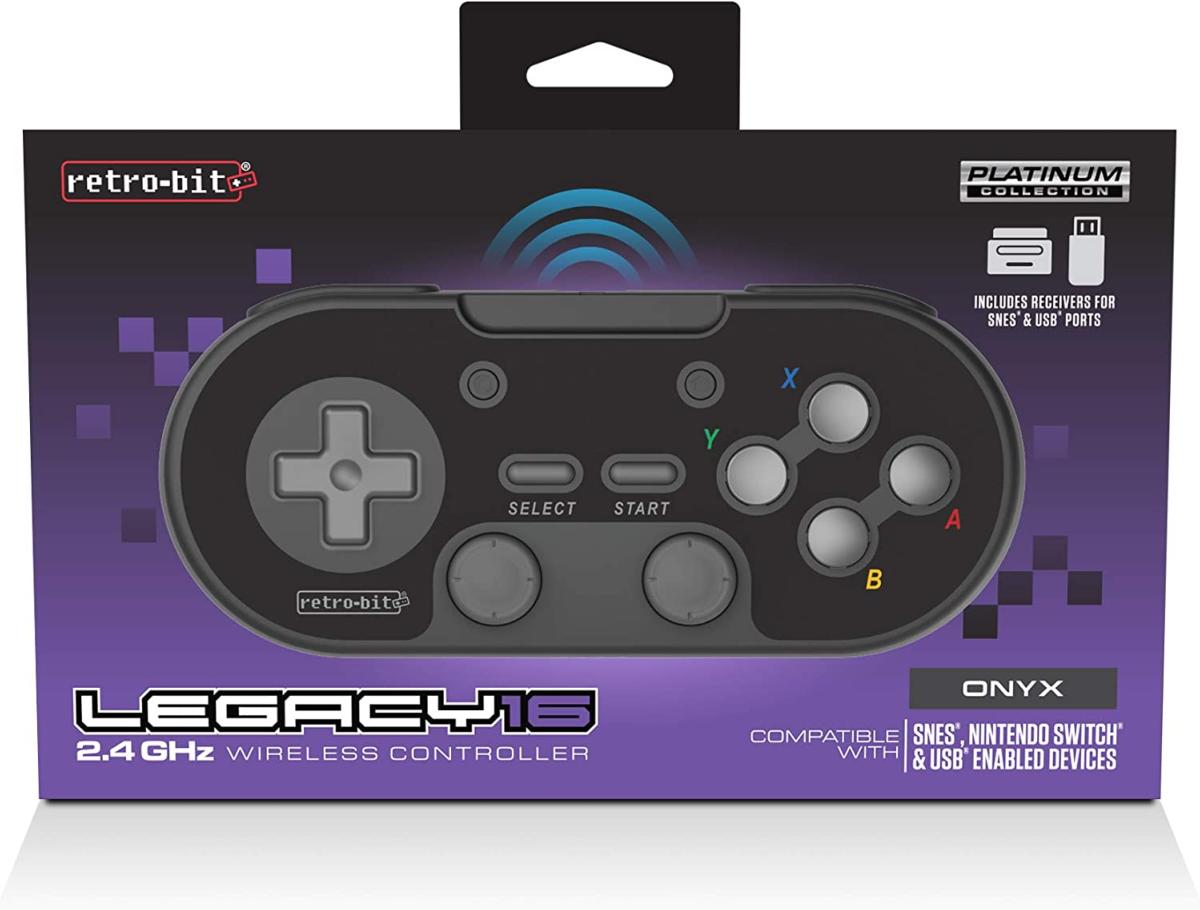 Retro - Bit Legacy 16 Black sans fil & USB - Manettes - retro - bit - Shop Just for Games