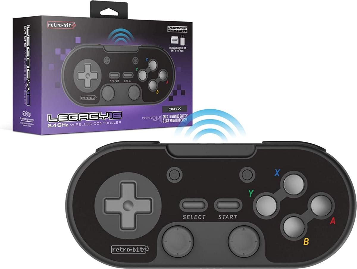 Retro - Bit Legacy 16 Black sans fil & USB - Manettes - retro - bit - Shop Just for Games