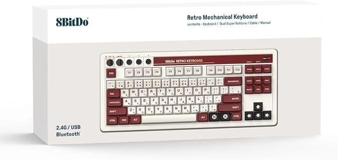 Retro Mechanical Keyboard Fami Edition (Qwerty Keyboard)