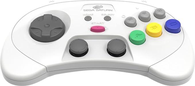 RetroBit Sega Saturn 2.4Ghz Pro White - Manettes - retro - bit - Shop Just for Games