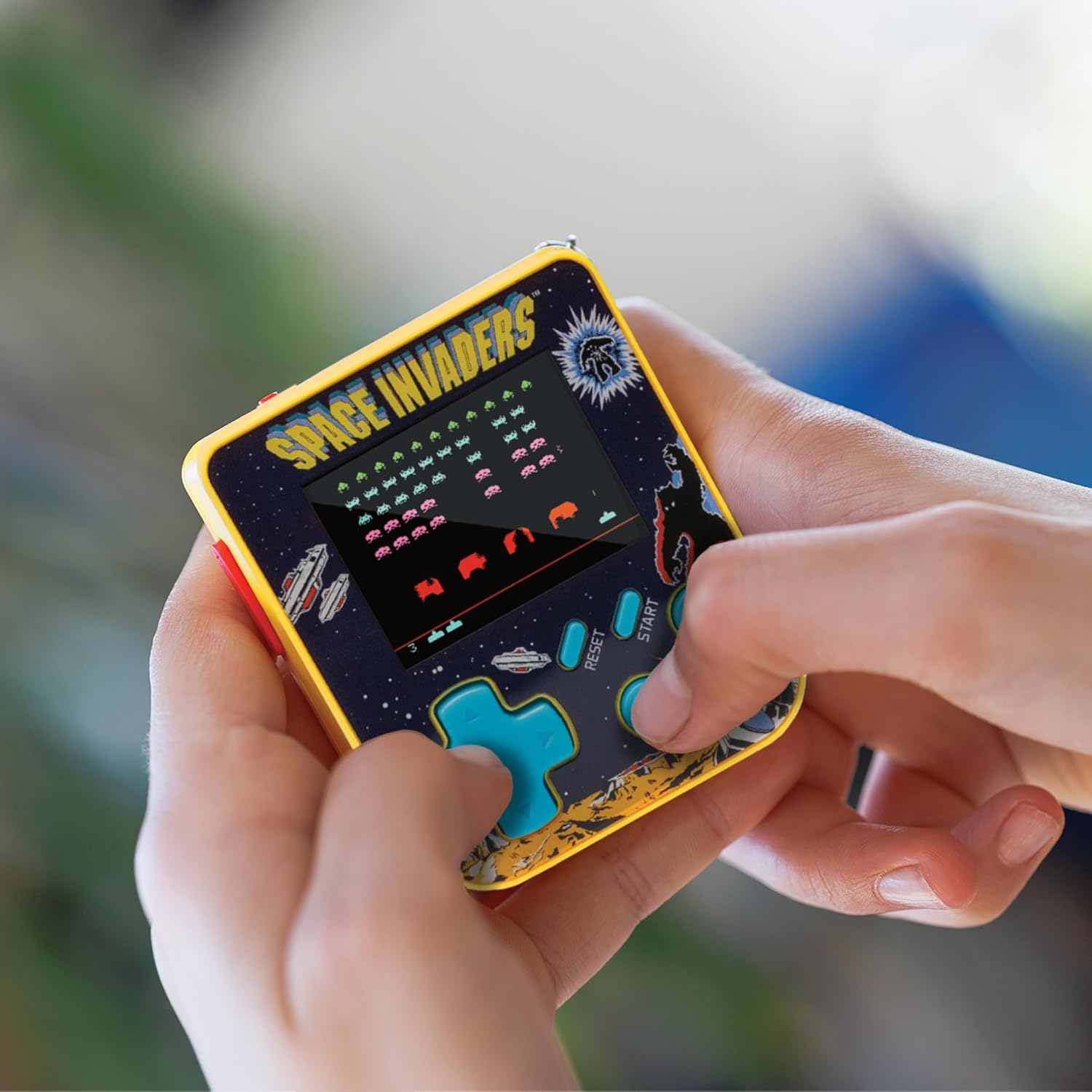 Super Micro Space Invaders Gamer Keychain