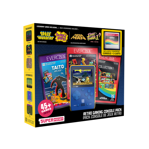Super Pocket Capcom Bundle 1 (Console + 3 Taito/Activision/RARE Cartri