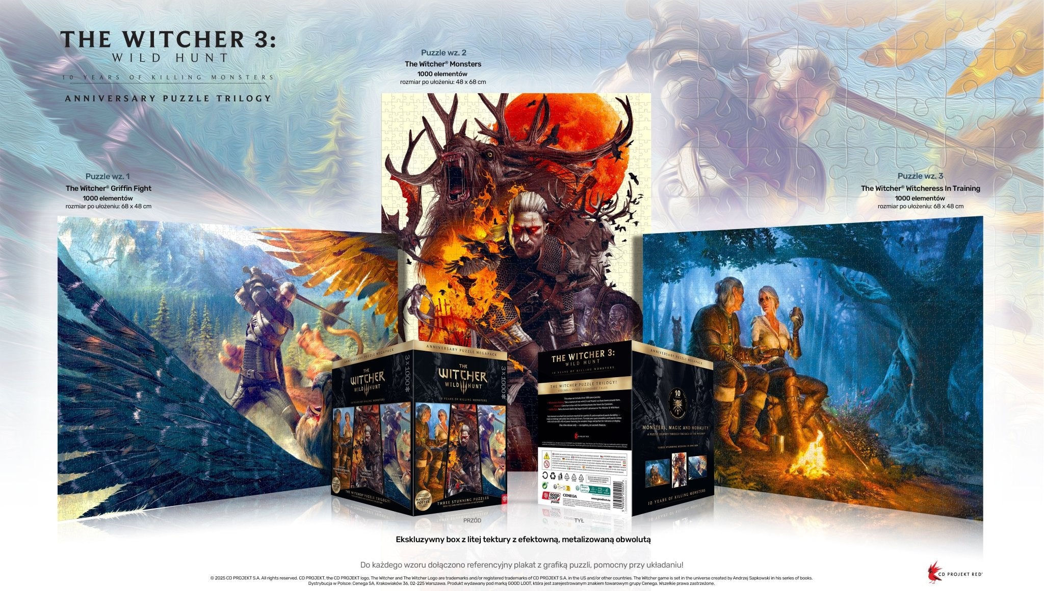 The Witcher 3 Anniversary Puzzle Trilogy - Puzzles - CENEGA - Shop Just for Games